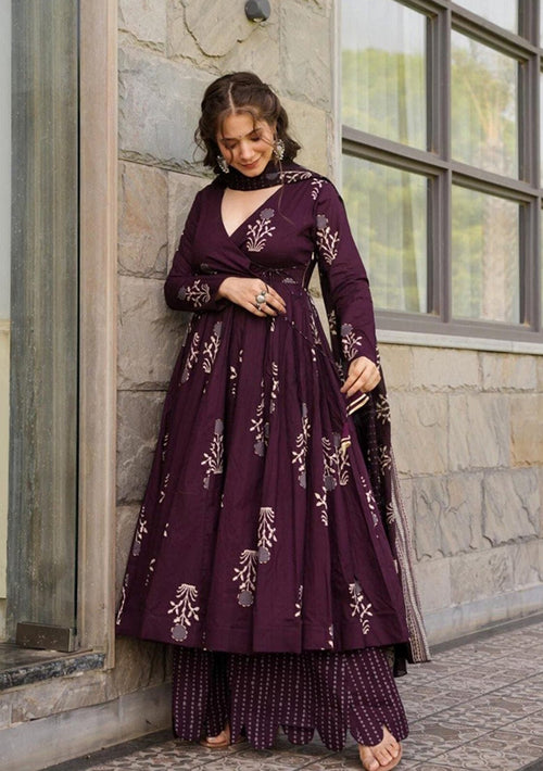 Amy Cotton Angrakha Anarkali Set
