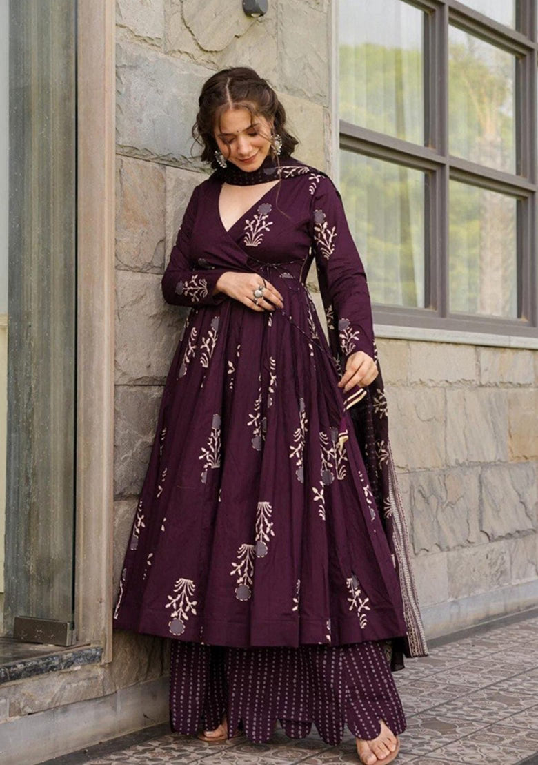 Amy Cotton Angrakha Anarkali Set