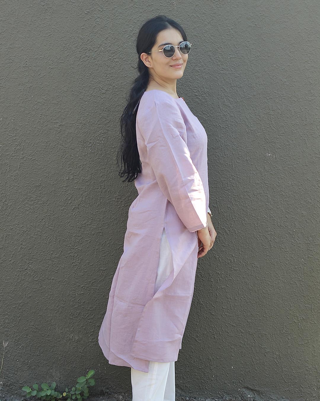 Ruh Premium Cotton Kurta Set – Light Lavender