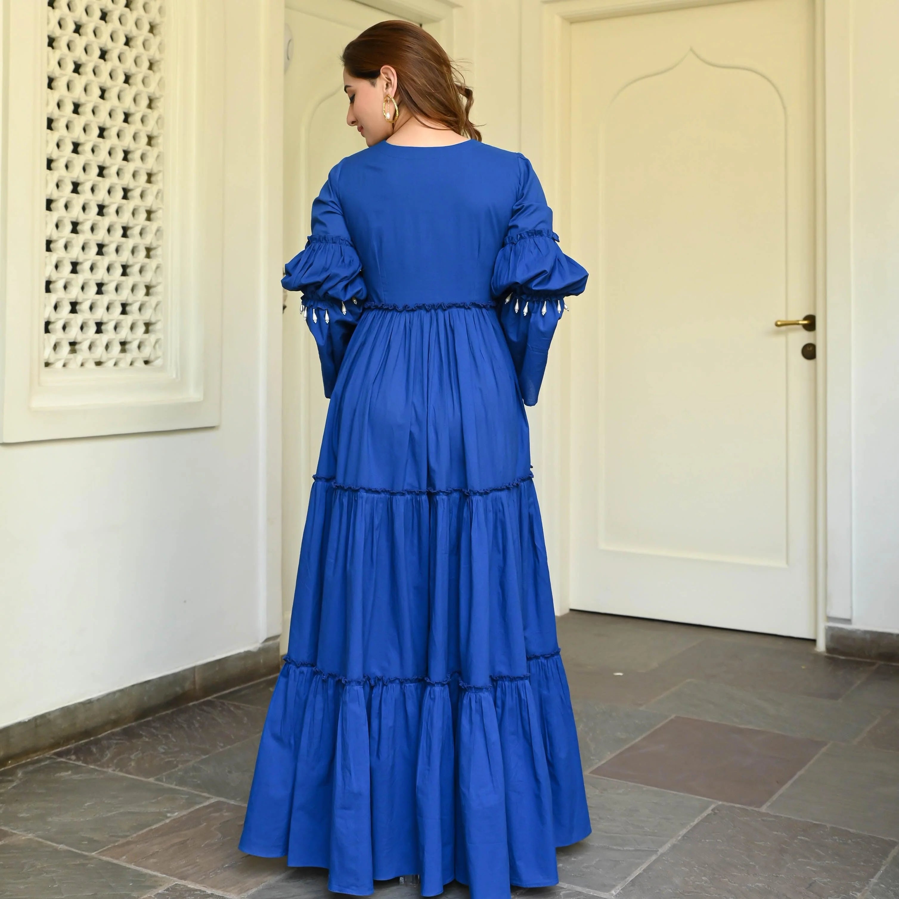 Boshon Lapis Blue Cotton Dress