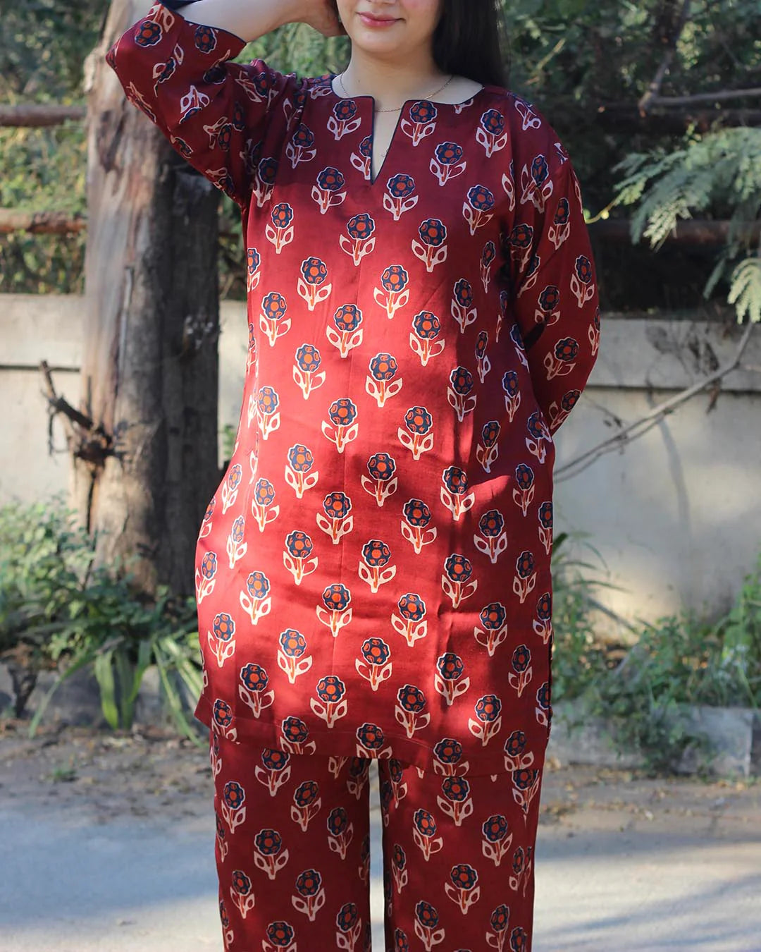Ziya Co-ord Set – Skin Printed (2-Piece)