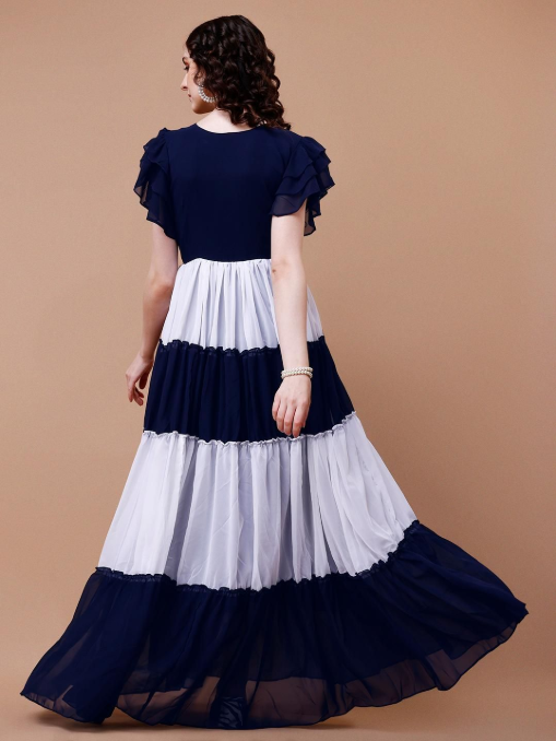 Boshon Fluttering Fern Georgette Dress