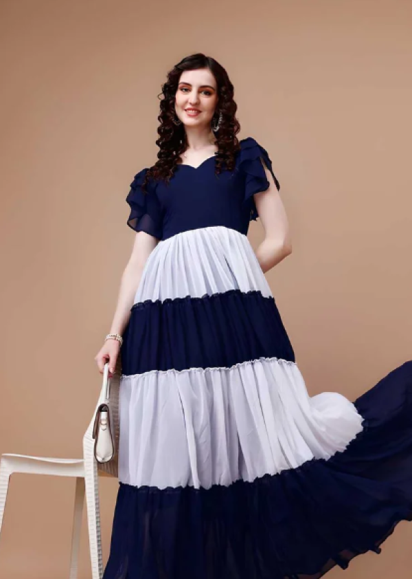 Boshon Fluttering Fern Georgette Dress