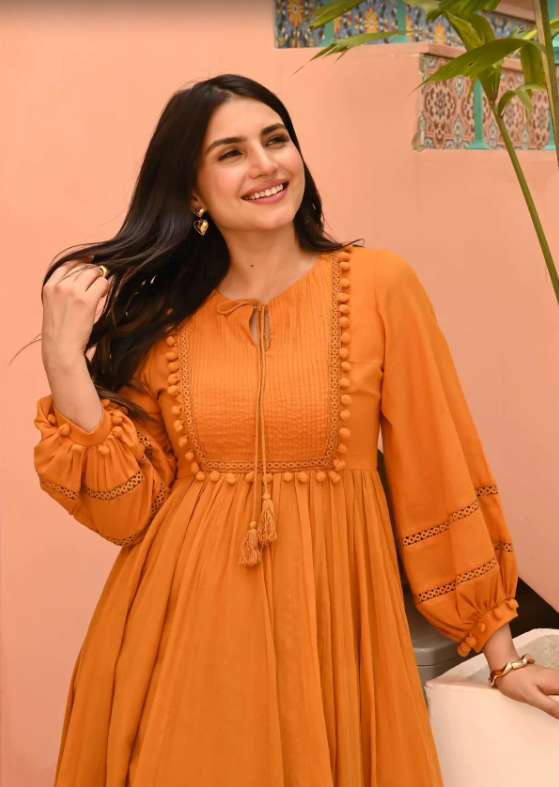 Mustard Temptation Cotton Dress