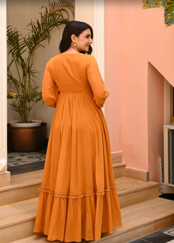 Mustard Temptation Cotton Dress