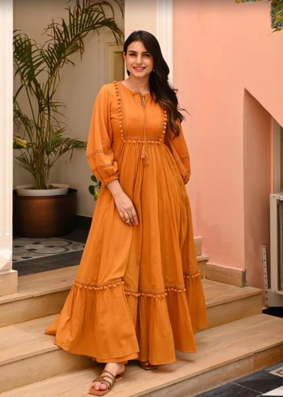 Mustard Temptation Cotton Dress