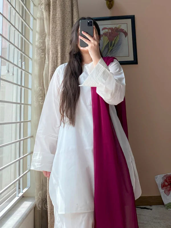 Lawn Dress with Sharara