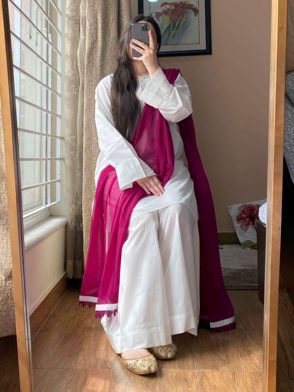 Lawn Dress with Sharara