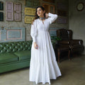 Boshon Fairy Pure White Maxi Cotton Dress